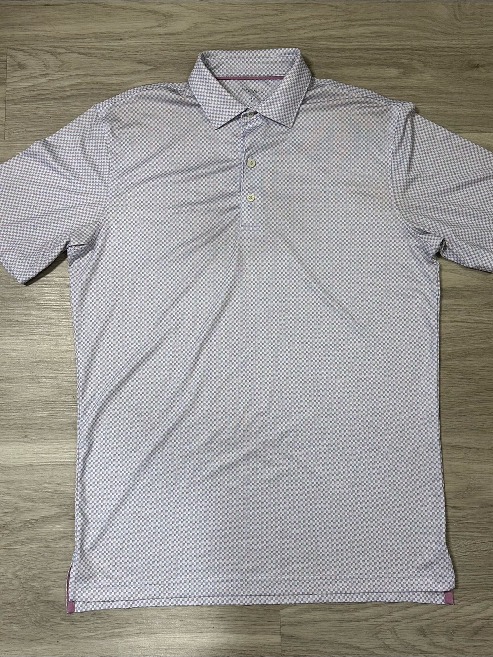 Johnnie-O Men's Light Lavender Micro-Pattern Polo Shirt